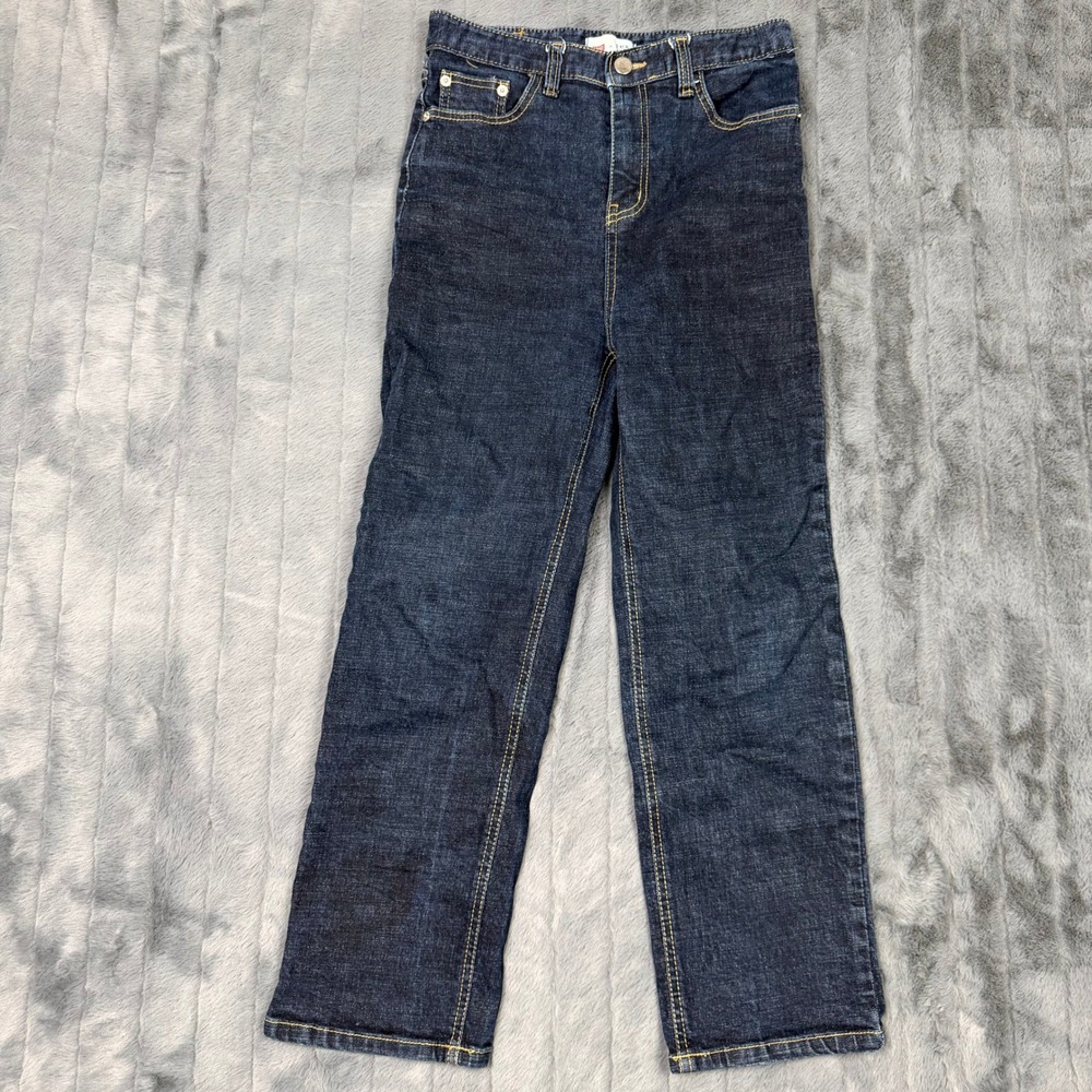 LVC‎ x Black One Day Straight Leg Jeans Womens M 27 Dark Indigo High Rise Denim